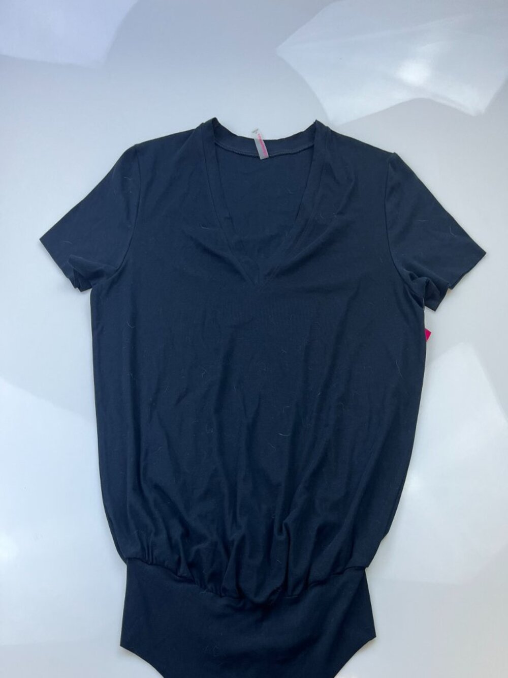 Commando Black Essential Cotton V-Neck Tee Bodysuit N254-43